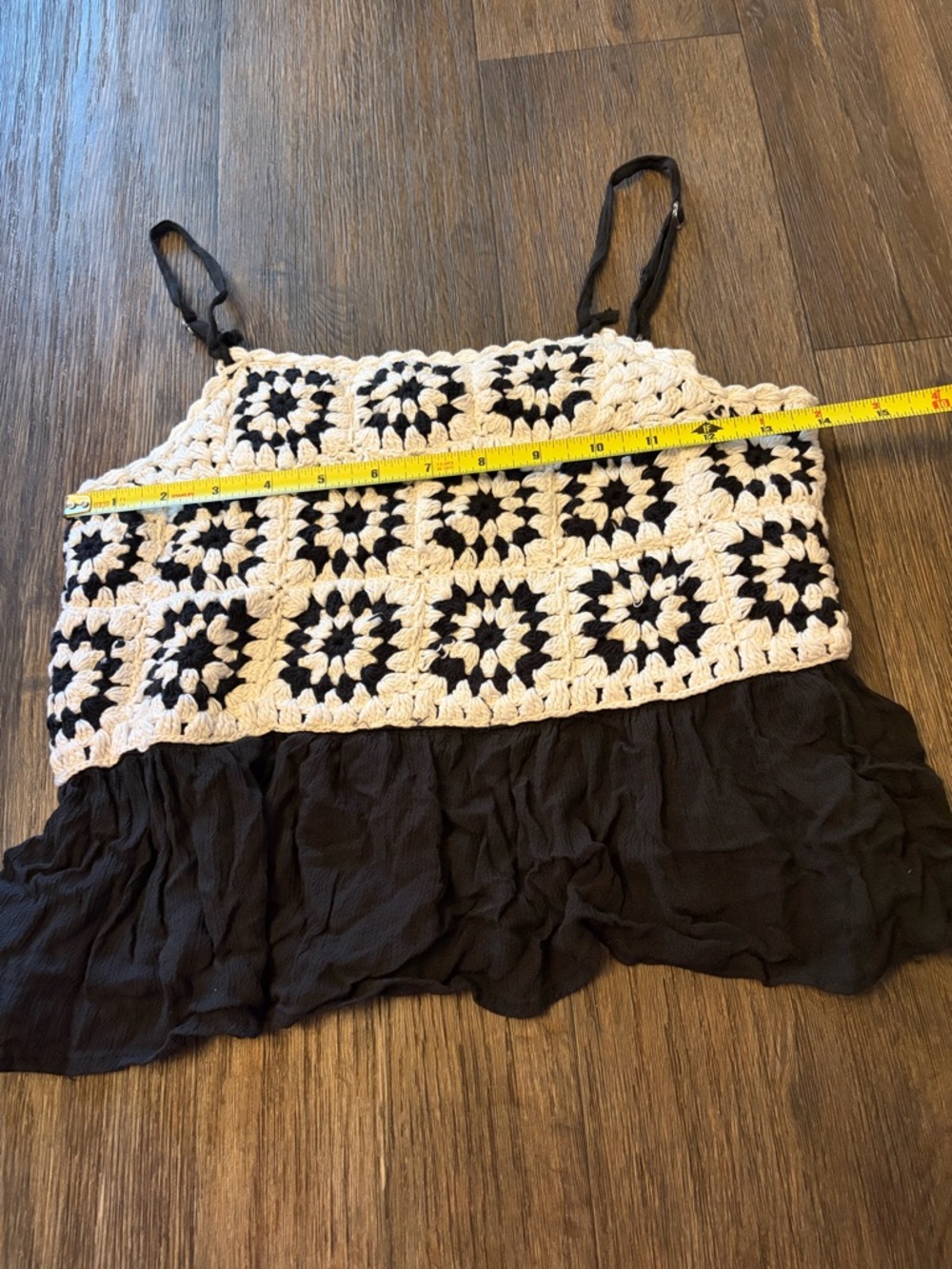 Women's Rebellion Crochet Earthy Boho Festival Sleeveless Crop Top Size Large - Picture 4 of 7